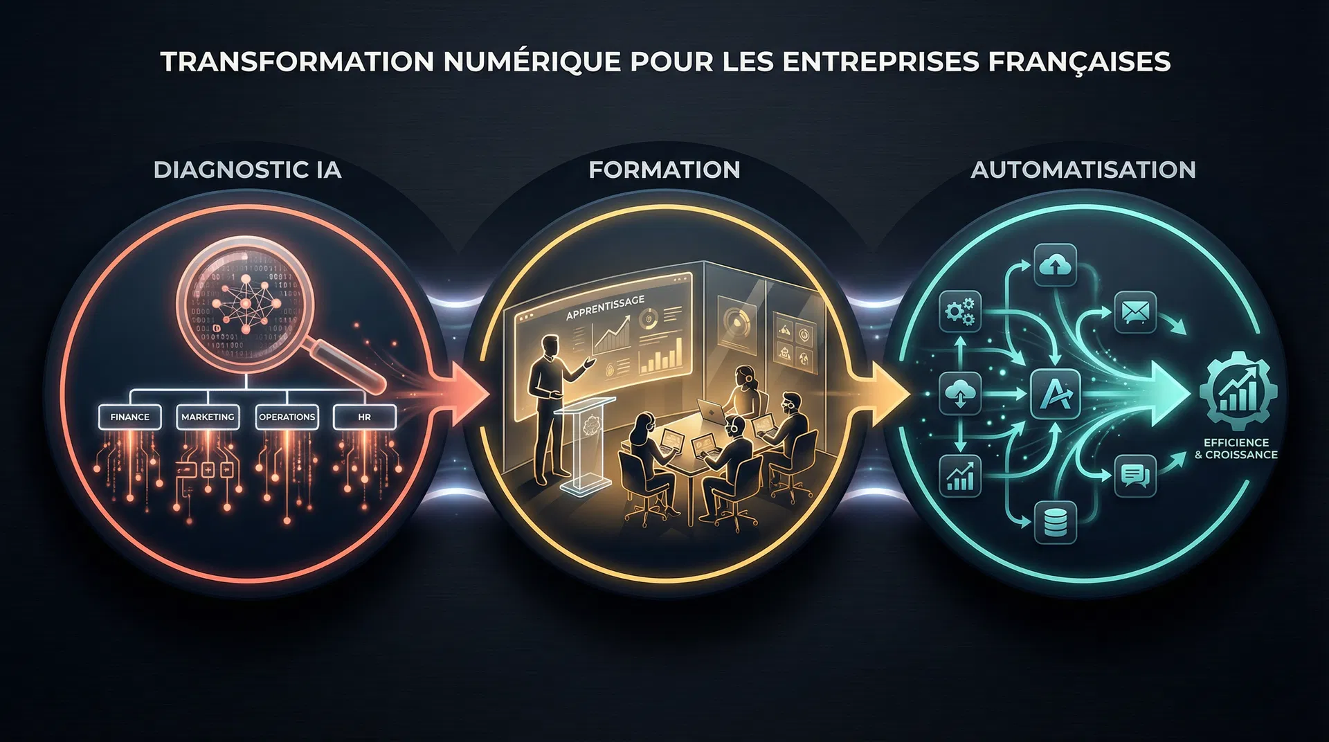 Les 3 phases du parcours IA